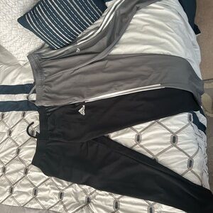 Adidas Black and Gray Athletic Pants